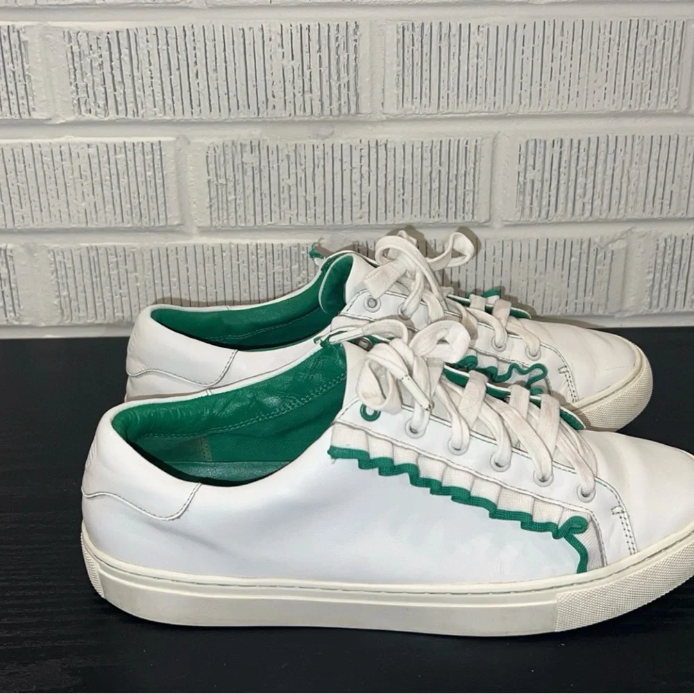 Tory Sport White and Green Sneakers